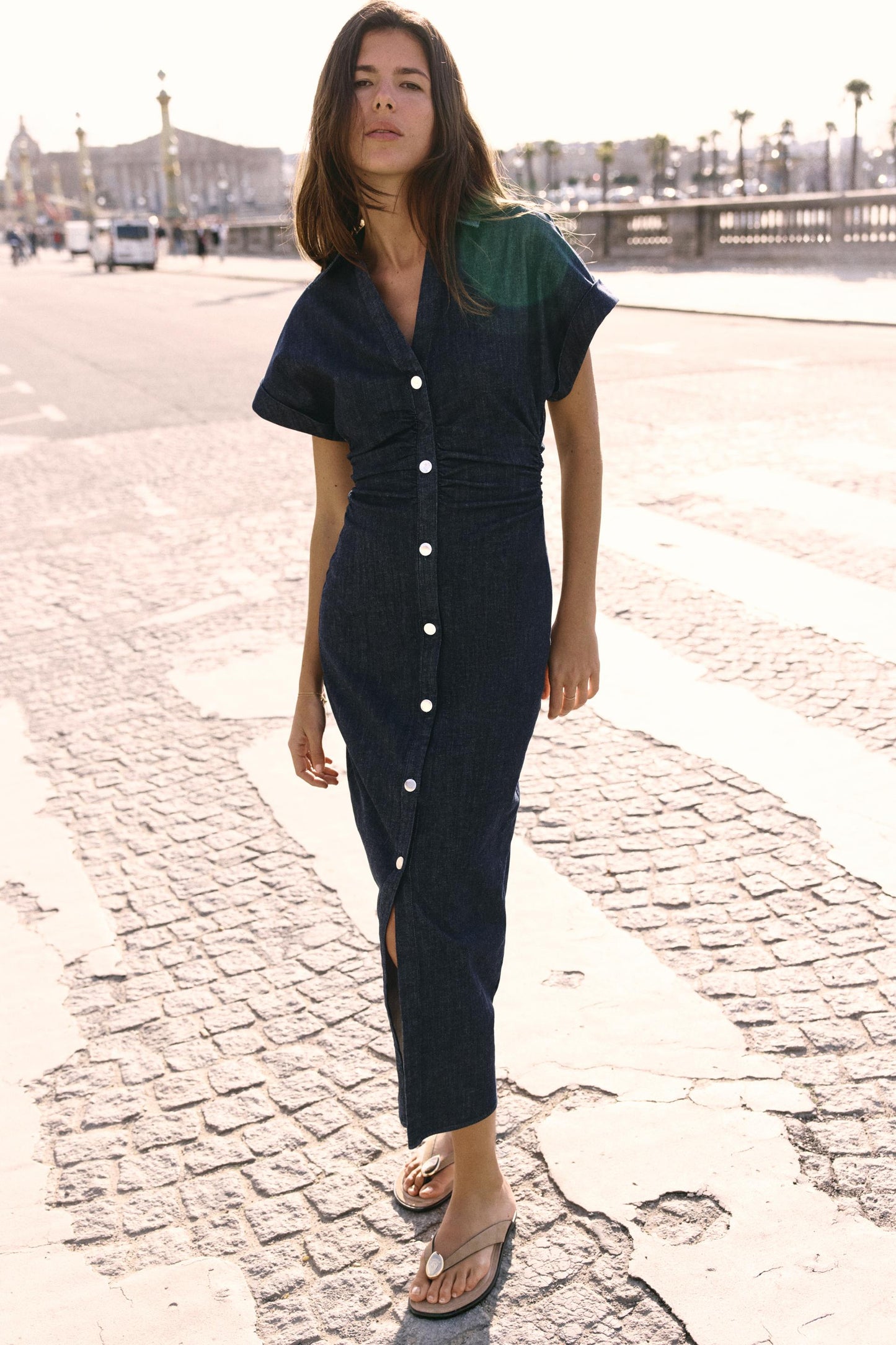Sofia Denim Midi dress