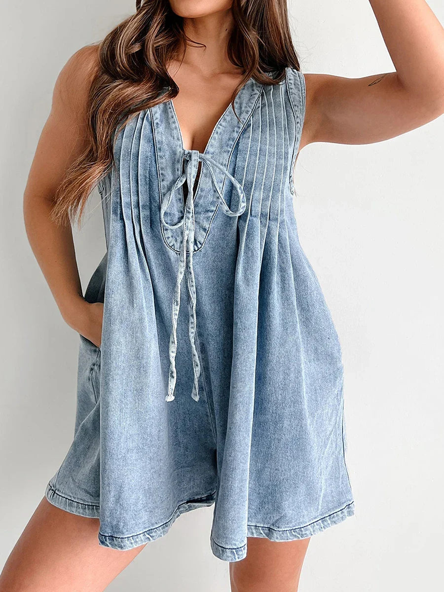 Denim Romper