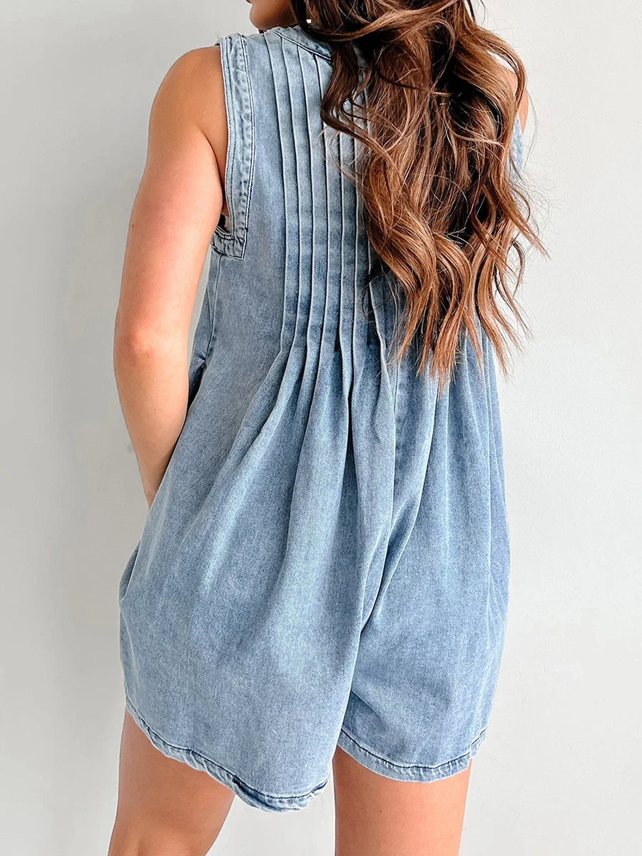 Denim Romper
