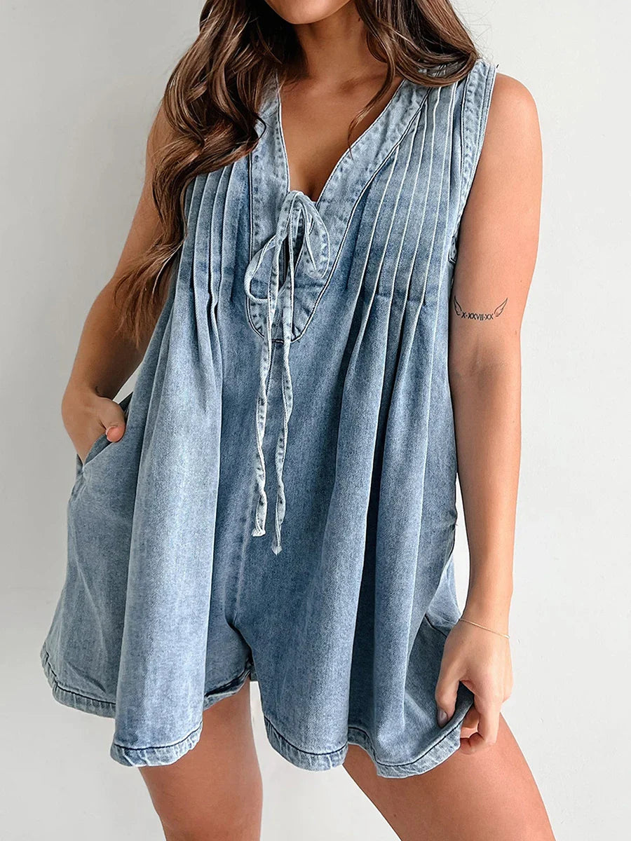 Denim Romper