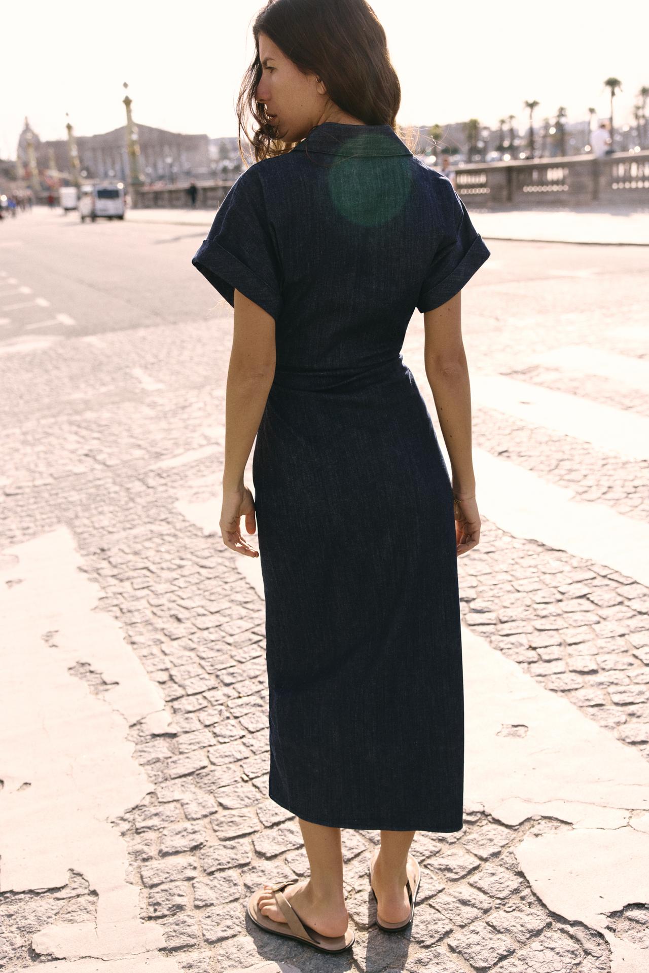 Sofia Denim Midi dress