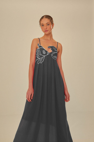 Lena™ | Fish Maxi Dress