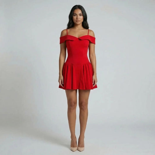 Evelina Foldover Mini Dress