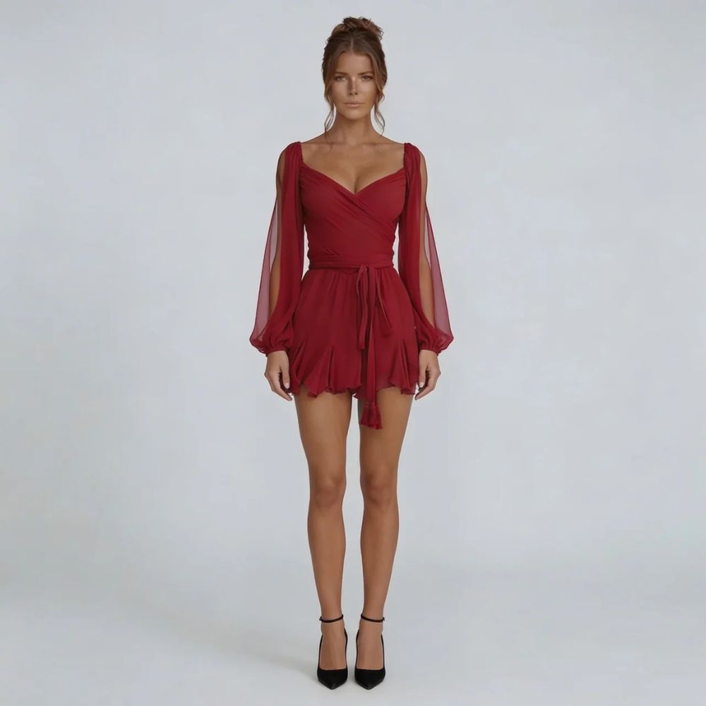 Rosalind Lace-Up Mini Dress
