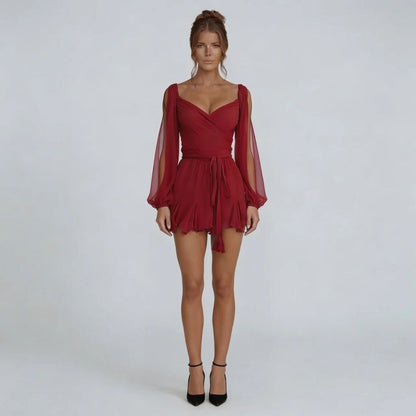 Rosalind Lace-Up Mini Dress
