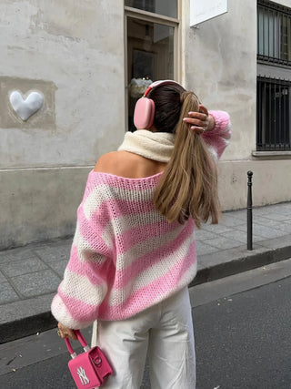 Evelyn Striped Knit Sweater