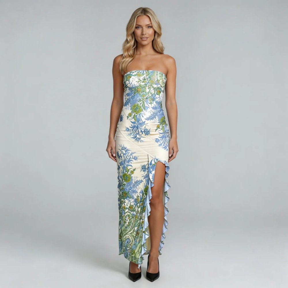 Amira Ruffle Maxi Dress