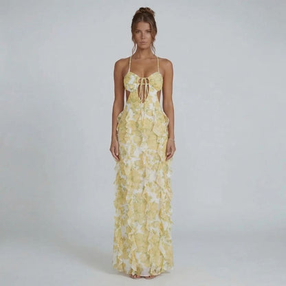 Mabel Ruffle Maxi Dress