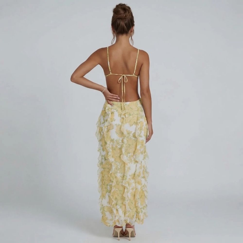 Mabel Ruffle Maxi Dress