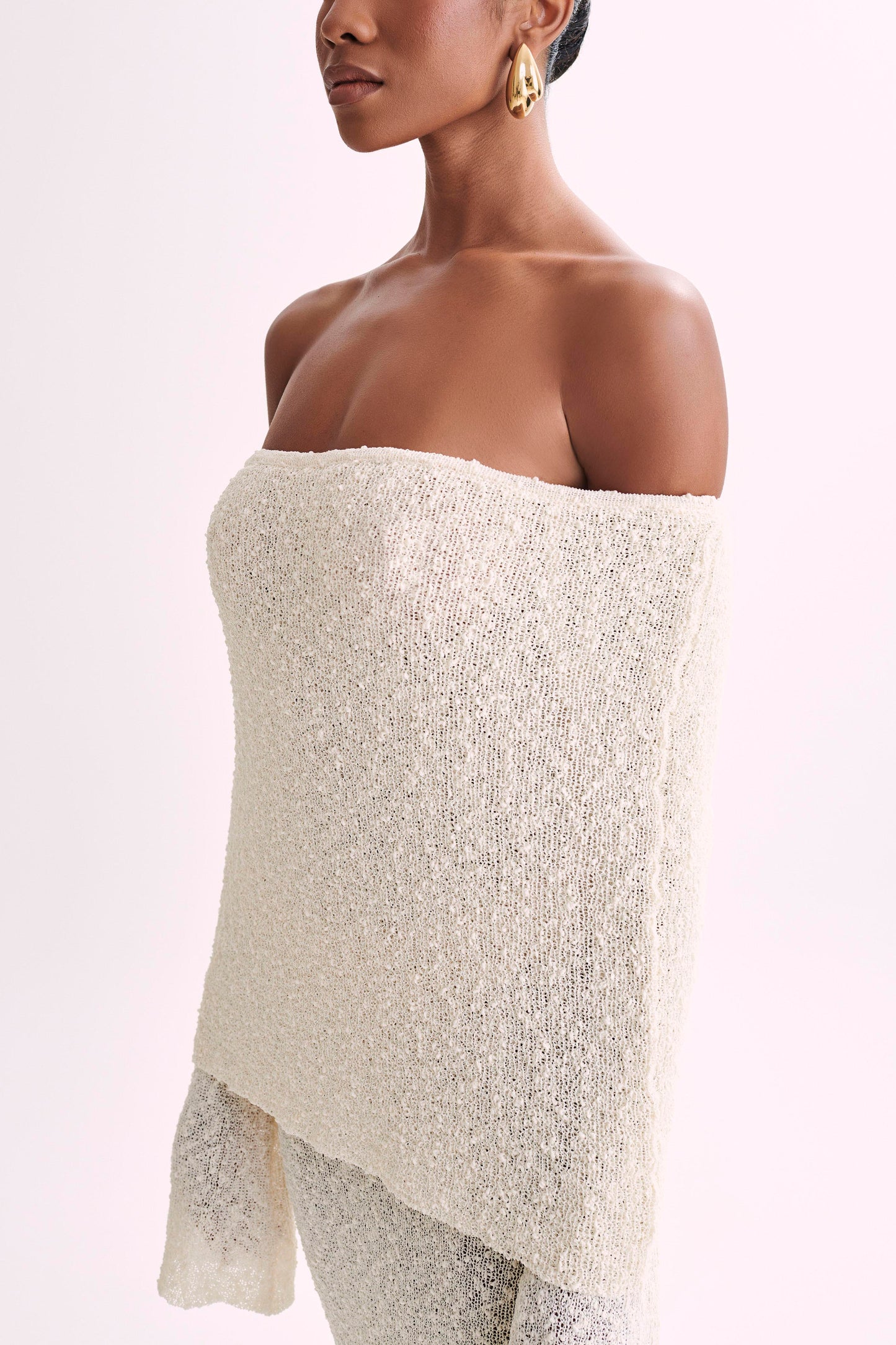 Marisol Off Shoulder Boucle Maxi Dress