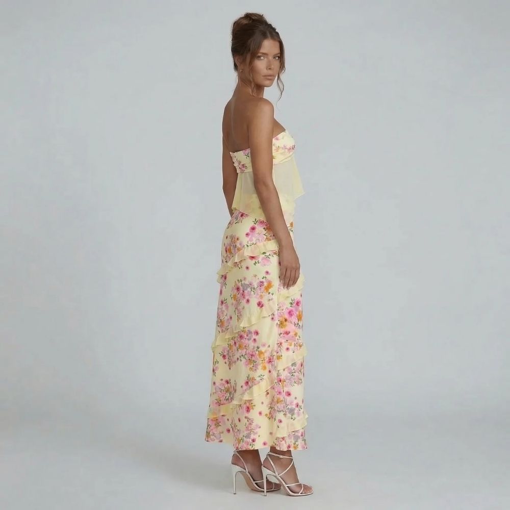 Lila Floral Maxi Set