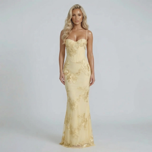 Celestina Embroidered Maxi Dress