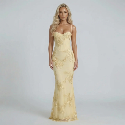 Celestina Embroidered Maxi Dress