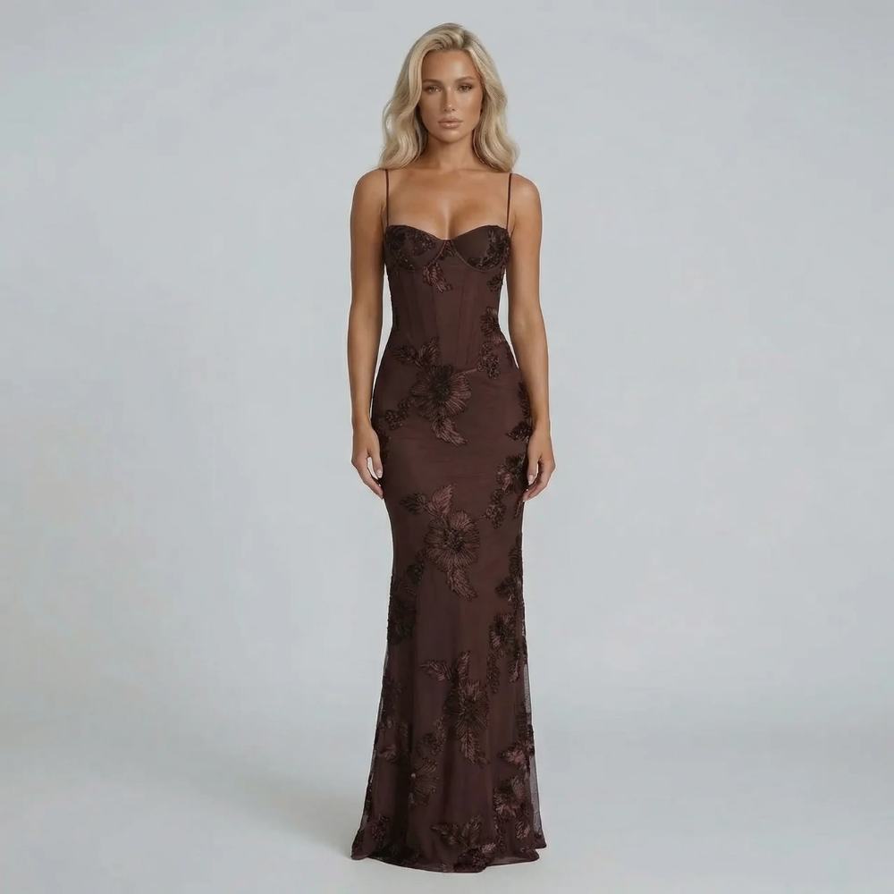 Celestina Embroidered Maxi Dress