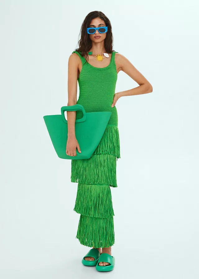 Noir Fringe Dress