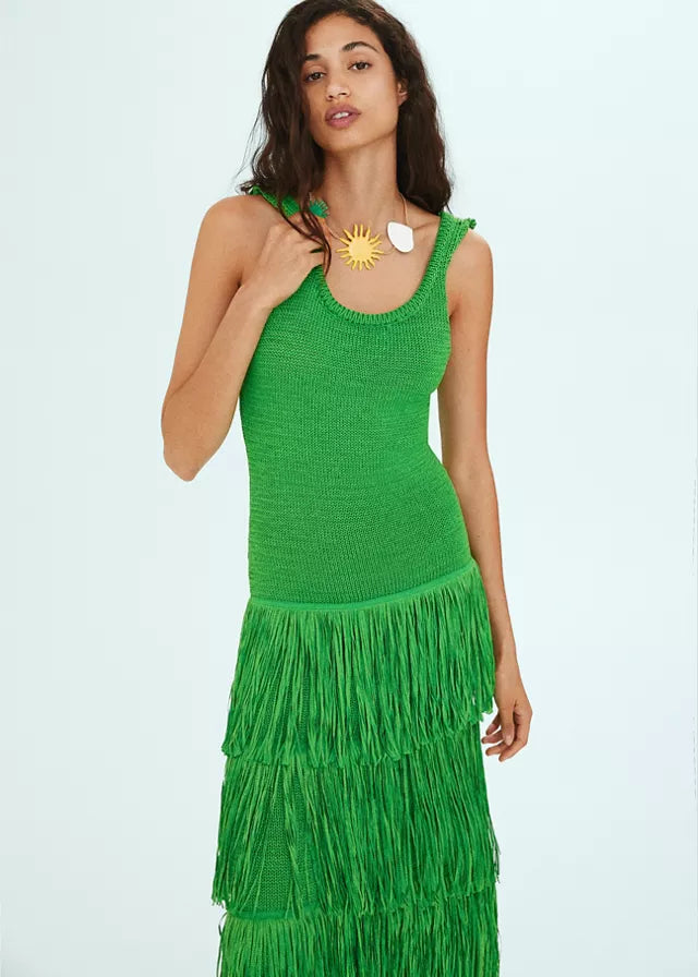 Noir Fringe Dress