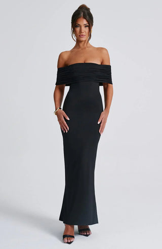 Sophie Off-shoulder Backless Maxi Dress