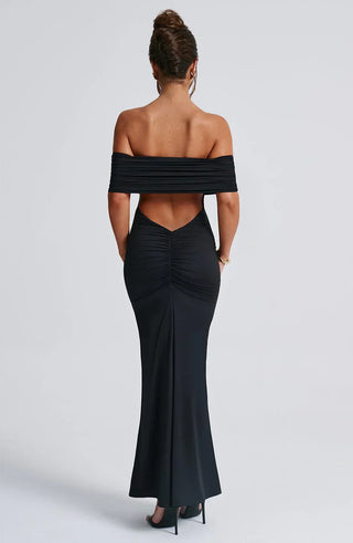 Sophie Off-shoulder Backless Maxi Dress