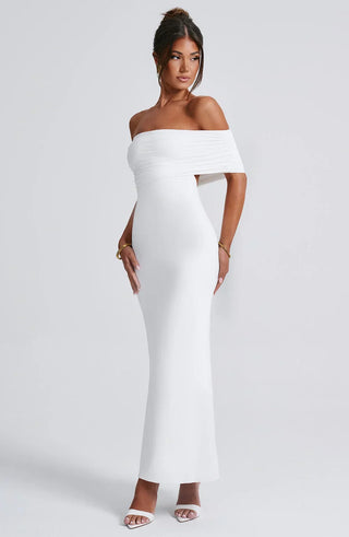 Sophie Off-shoulder Backless Maxi Dress