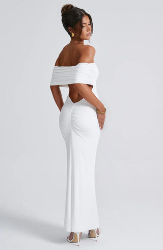 Sophie Off-shoulder Backless Maxi Dress