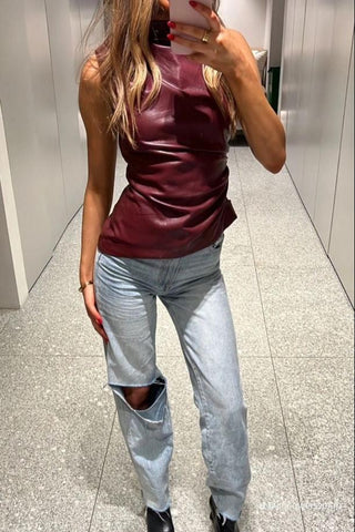 Cara | Burgundy Top