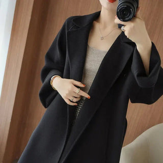 Elena Luxury Wool Cloak with Bow