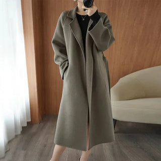 Elena Luxury Wool Cloak with Bow