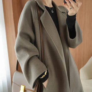 Elena Luxury Wool Cloak with Bow