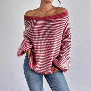 Pullover Loose Striped Sweater