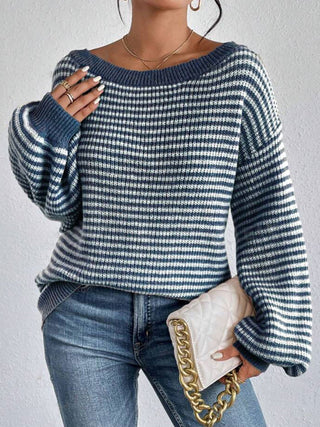 Pullover Loose Striped Sweater