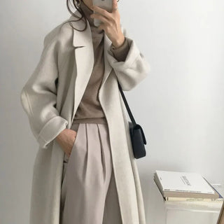 Elena Luxury Wool Cloak with Bow