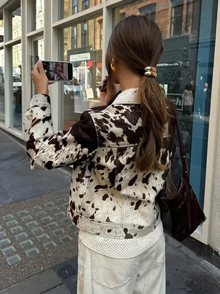 Ottavia - Cow Print Coat