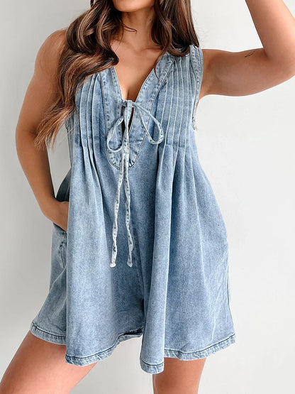 Denim Romper