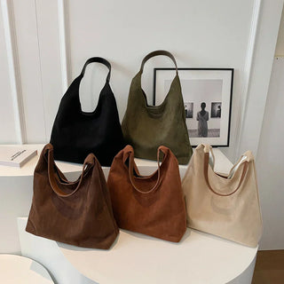 Jade Suede Tote Bag