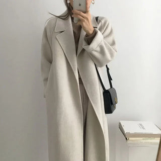 Elena Luxury Wool Cloak with Bow