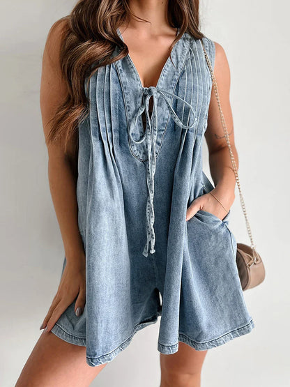 Denim Romper