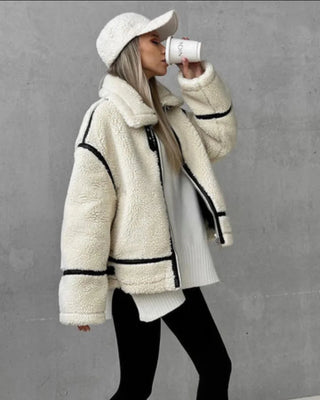 White Teddy Fleece Jacket