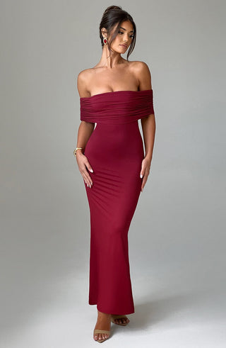 Sophie Off-shoulder Backless Maxi Dress