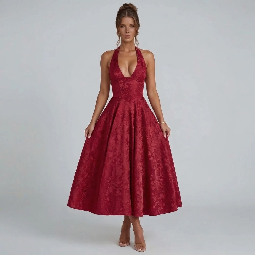 Mirabelle Halter Midi Dress - product image 5