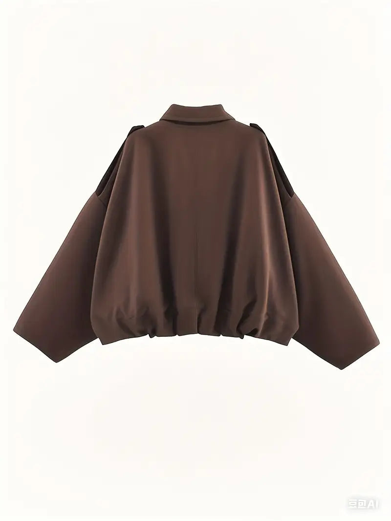 Women collared jacket, side view