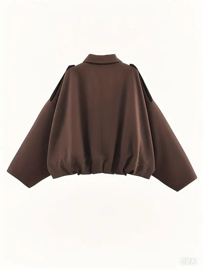 Women collared jacket, side view