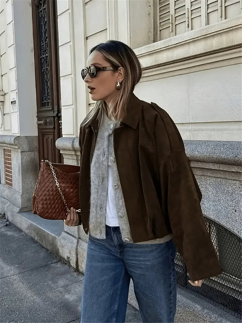 Women collared jacket, front view