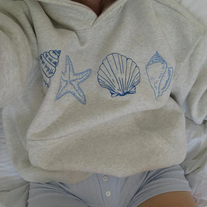 Women hooded graphic hoodie, detail