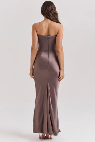 Violet Strapless Corset Maxi Dress